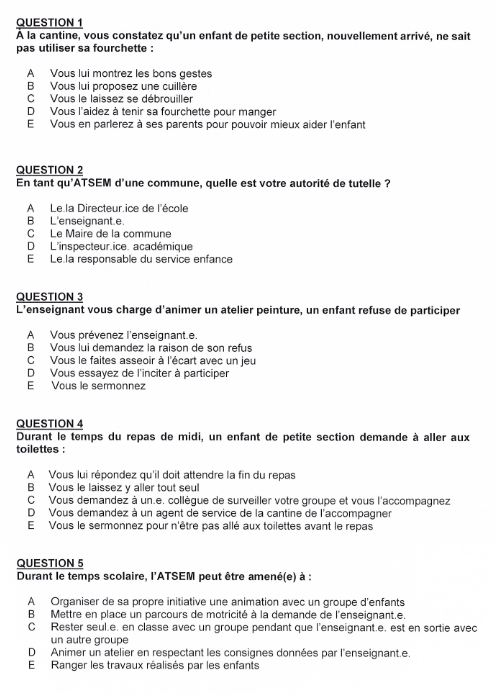 Sujet corrigé du CDG 41 - Concours Atsem 2021 - Page 3