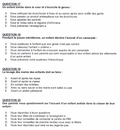 Sujet corrigé du CDG 41 - Concours Atsem 2021 - Page 6